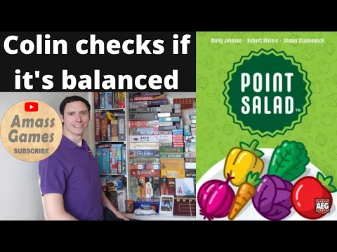 Point Salad card balancing check with Colin - AEG AmassGames card games quick party healthy #gametok