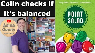 Point Salad card balancing check with Colin - AEG AmassGames card games quick party healthy #gametok