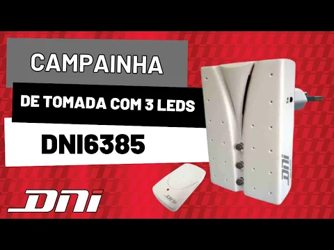 Campainha sem Fio de Tomada com Led Eletrônica Sons Programáveis Bivolt 6385 DNI