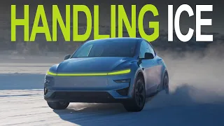 ​Pushing Tesla Model 3 & Y on a FROZEN lake - Everyone should try this!