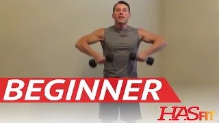 15 minute beginner weight training - easy exercises