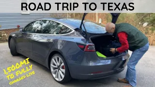 Model 3 Road Trip Halfway Across the Country to Texas!