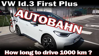 VW Id.3 - How long to drive 1000km Autobahn?