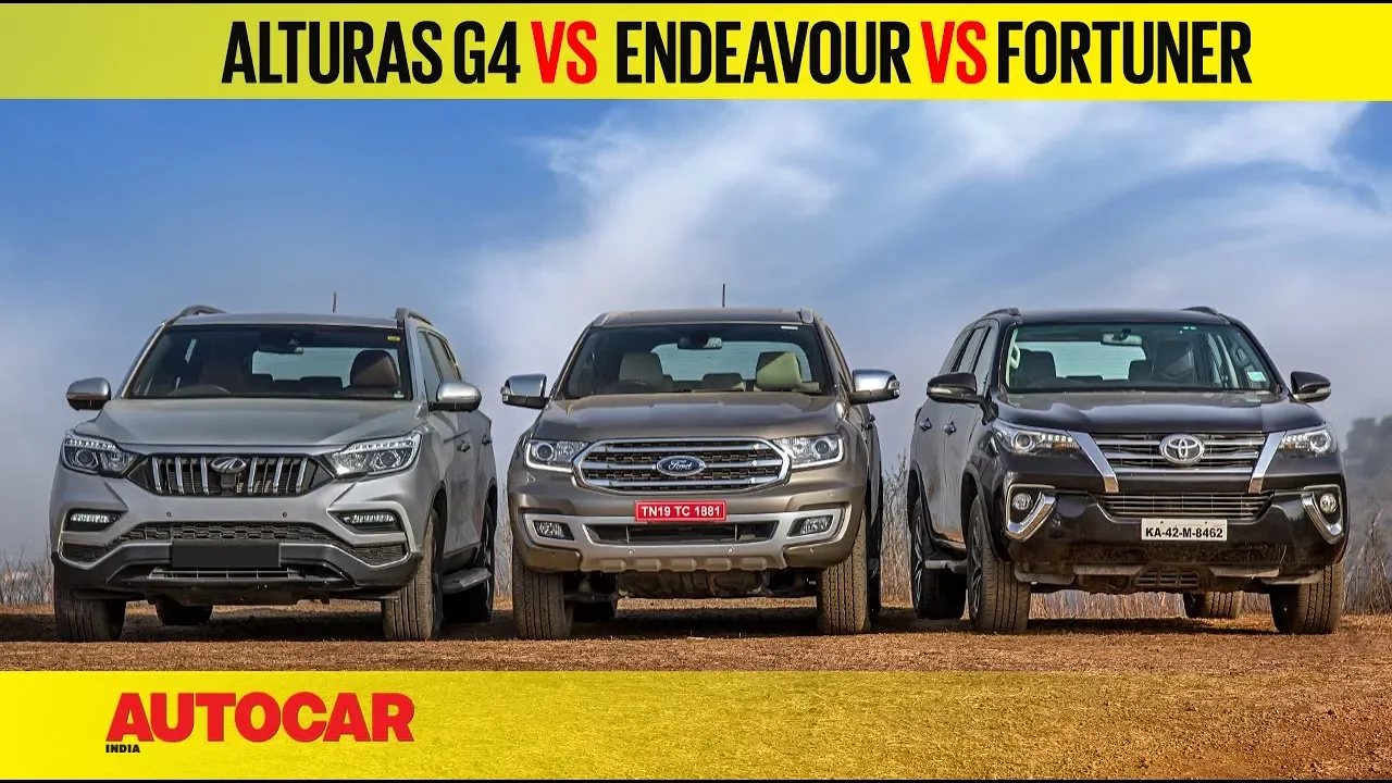 Mahindra Alturas G4 vs Ford Endeavour vs Toyota Fortuner | Comparison Test Review | Autocar India