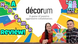 décorum - A Non-Gamer's Review! Floodgate Games | Love 2 Hate #boardgamereview #boardgames