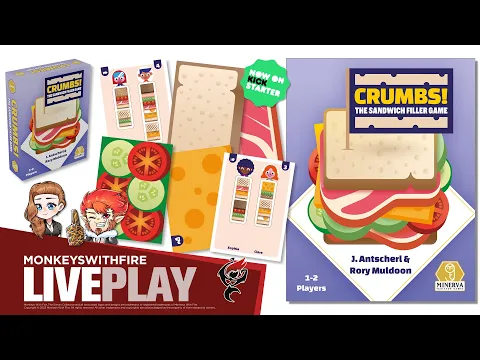 CRUMBS! THE SANDWICH FILLER GAME || MINERVA TABLETOP GAMES ||  KICKSTARTER || BOARD GAME LIVE PLAY