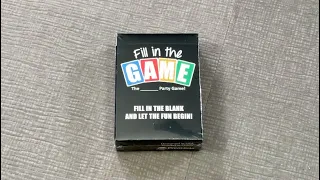 TDG: Fill in the Game unboxing with Ray