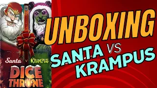 Unboxing Santa vs Krampus DICE THRONE #boardgame #boardgaming #bgg #boardgamegeek #dicethrone
