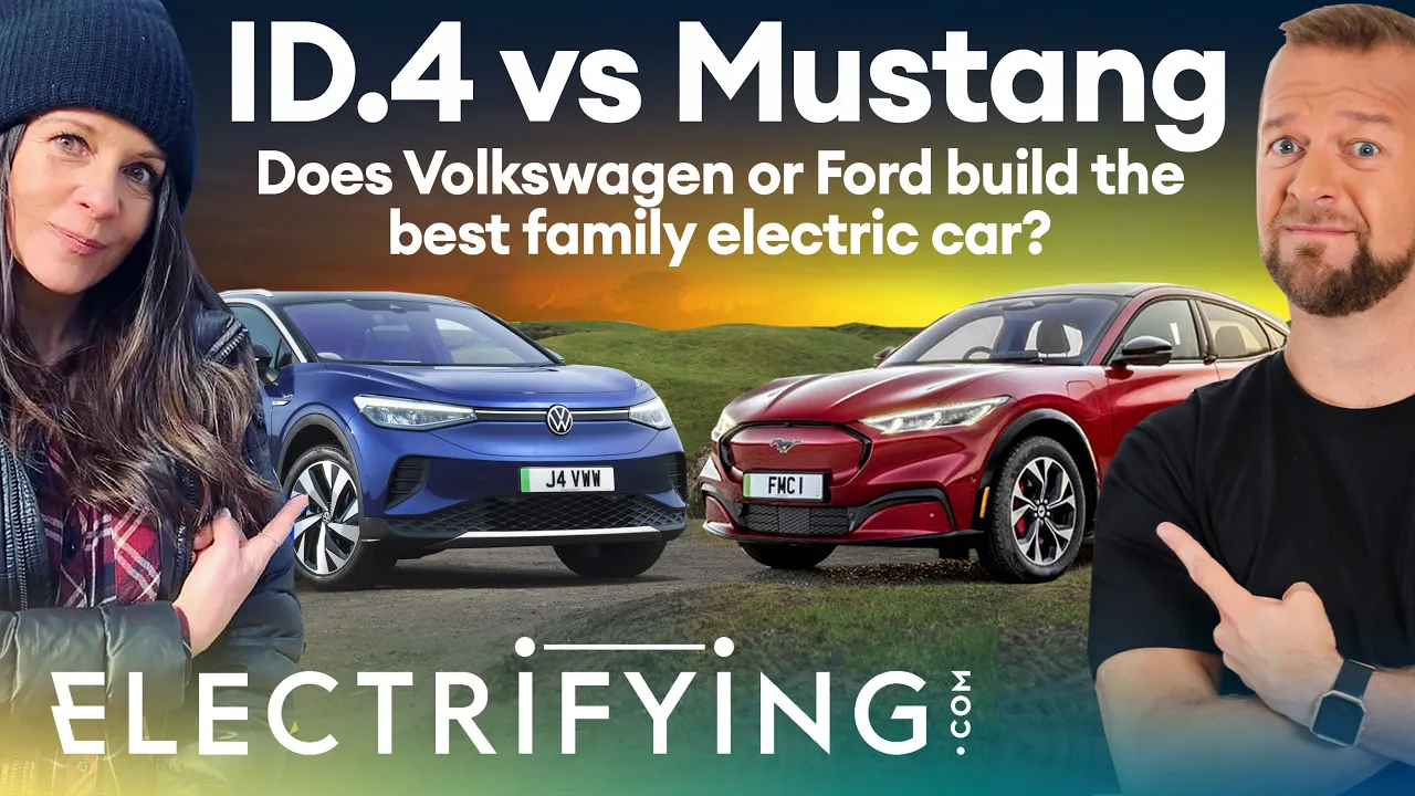 Volkswagen ID.4 vs Ford Mustang Mach-E: Electric family SUV shootout / Electrifying