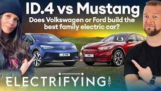 Volkswagen ID.4 vs Ford Mustang Mach-E: Electric family SUV shootout / Electrifying