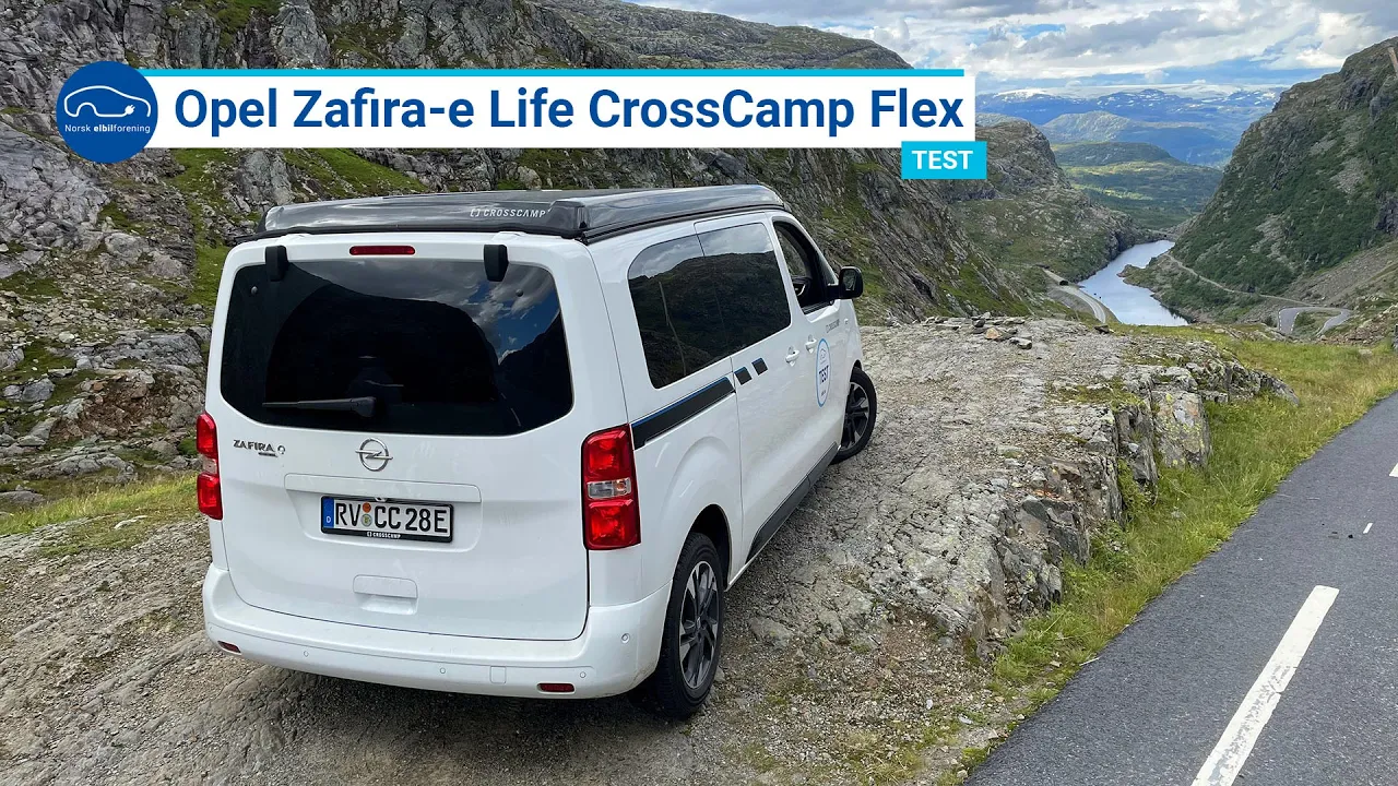 Test av Opel Zafira-e Life CrossCamp Flex - elektrisk bobil for fire