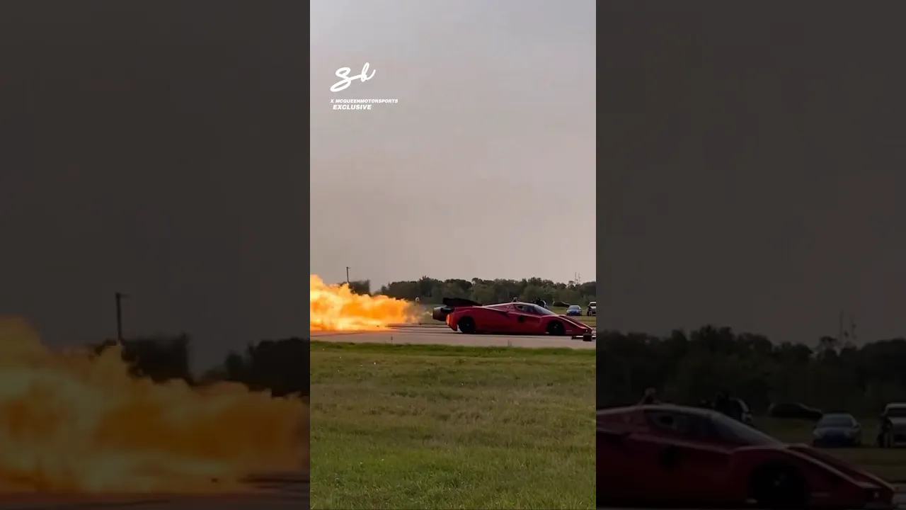 They stuck a jet engine in this Ferrari Enzo... 🔥🚀 #ferrari #jetpower #carmod