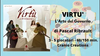 Virtù - L'Arte del Governo (gioco da tavolo) - Tutorial italiano gioco per 3-5 giocatori