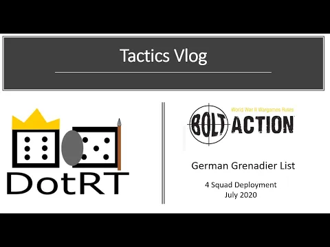 Tactic Talk: Bolt Action Vlog 4 squad list build