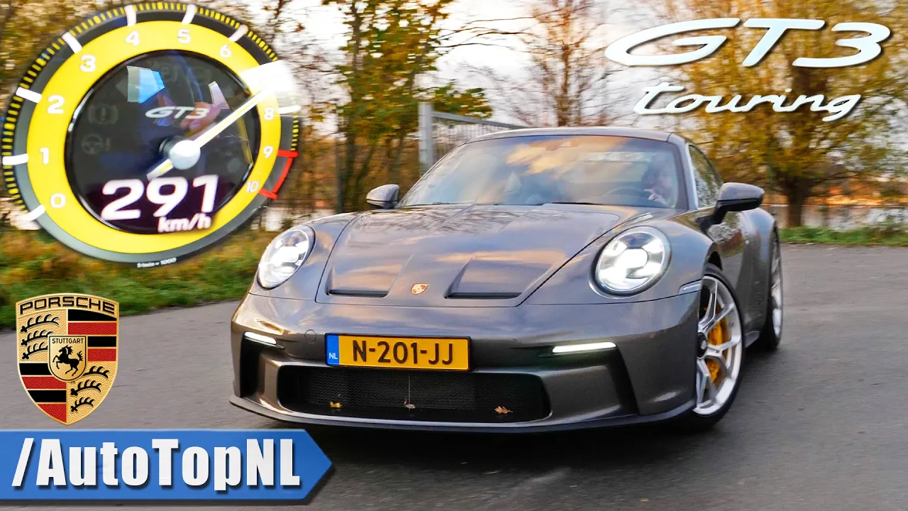 PORSCHE 911 992 GT3 Touring *MANUAL* 100-200 & INSANE SOUND DRIFTS & DONUT by AutoTopNL