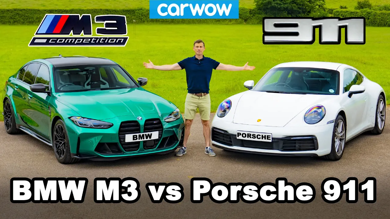 New BMW M3 vs Porsche 911 -  REVIEW with 0-60mph & brake test!