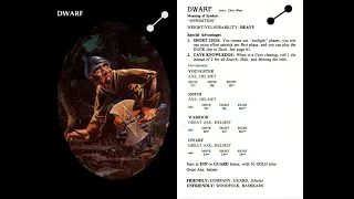 Magic Realm Dwarf Play 1 Week 1