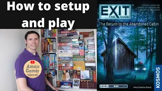 The Return to Abandoned Cabin Exit: the game escape room how to play unboxing AmassGames preview