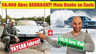 50.000 Abos! Ich lade EUCH ein: Porsche Taycan SELBST fahren!
