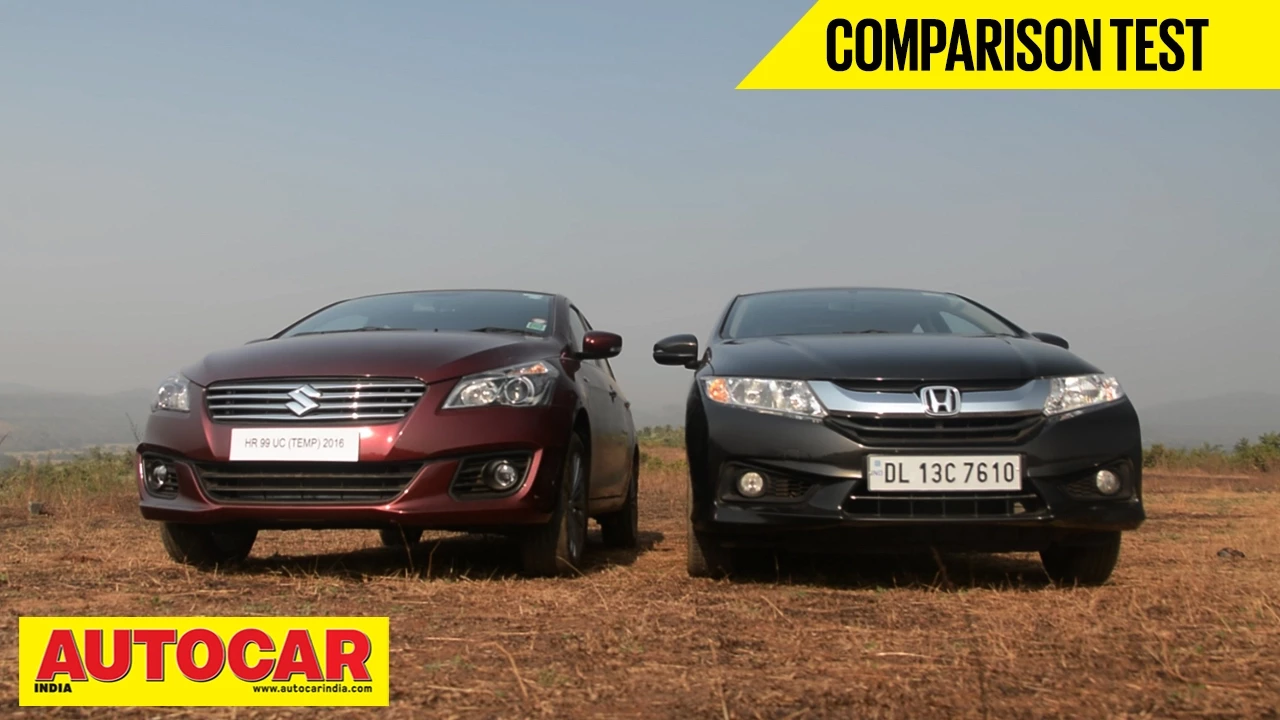 2014 Maruti Suzuki Ciaz Vs Honda City | Comparison Test | Autocar India