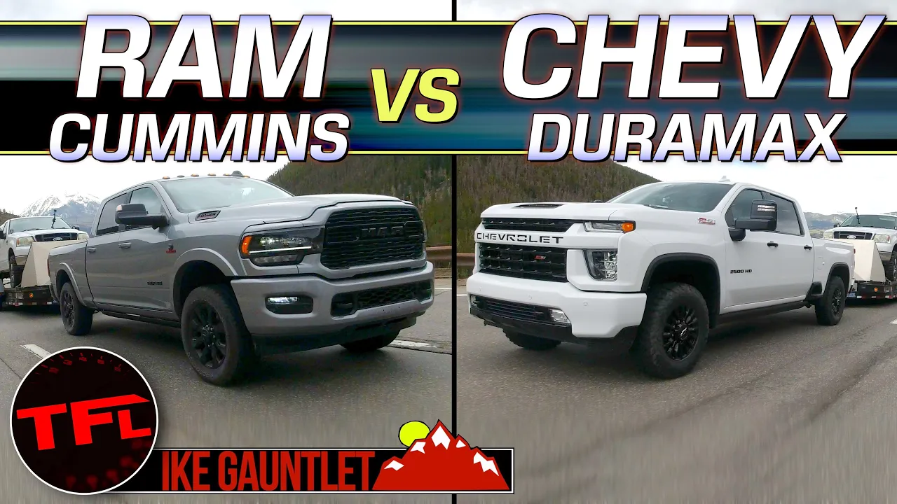 IT'S ON - Ram 2500 HD Cummins vs Chevy Silverado HD Duramax vs Ike Gauntlet!