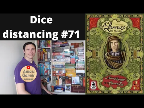 Dice distancing #71 Lorenzo il Magnifico Big Box board game - how far di dice roll? * Amass Games *