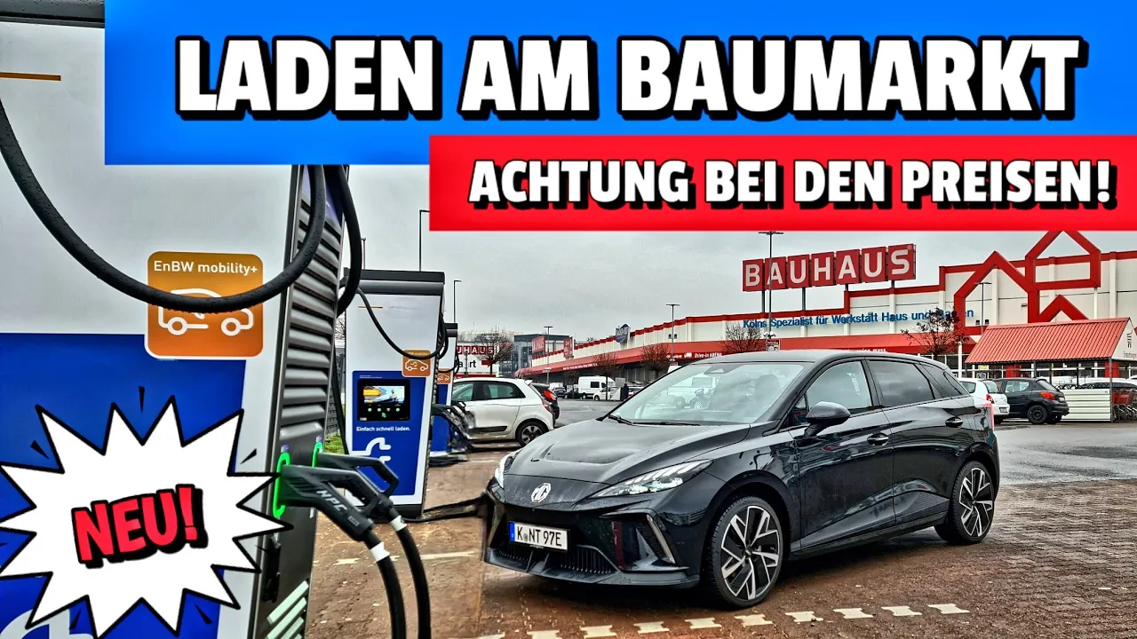 NEU! Elektroauto laden jetzt auch am Baumarkt. Bauhaus rüstet auf! Test mit dem MG4. #elektroauto