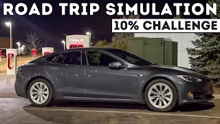 High Mileage 2019 Tesla Model S Takes On The Road Trip Simulation 10% Challenge