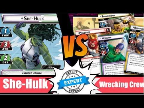 Marvel Champions | She Hulk | Vs Expert Wrecking Crew | True Solo | Justice | Expert | Scenario