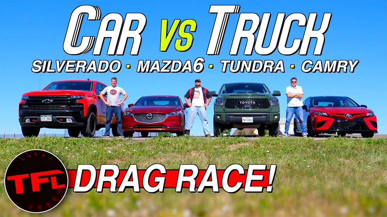 Car vs. Truck DRAG RACE: Have Trucks Actually Gotten QUICKER Than Cars? Let’s Find Out!