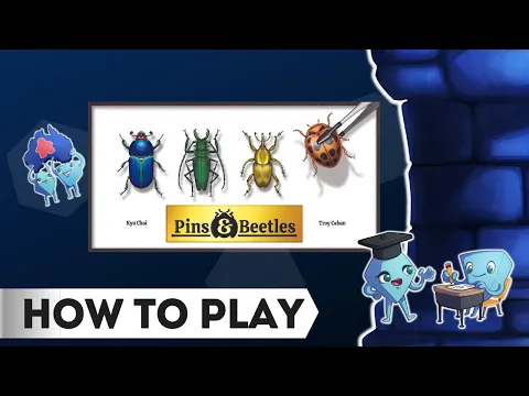Pins and Beetles🐞. How to Play Board Game, with Tarrant and Stella