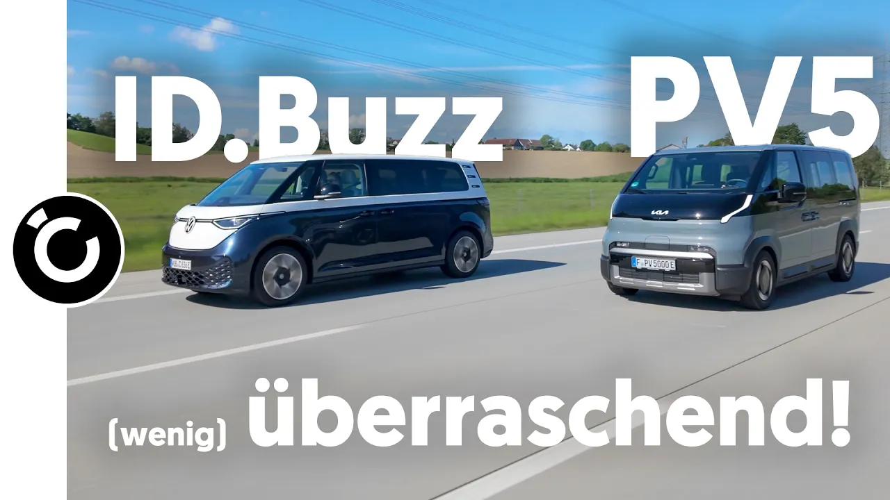 VW ID.Buzz vs KIA PV5 - Verbrauch, Platz, Preise & Alltag!