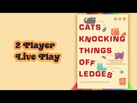 Cats Knocking Things of Ledges Board Game 2 Player Live Play