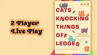 Cats Knocking Things of Ledges Board Game 2 Player Live Play