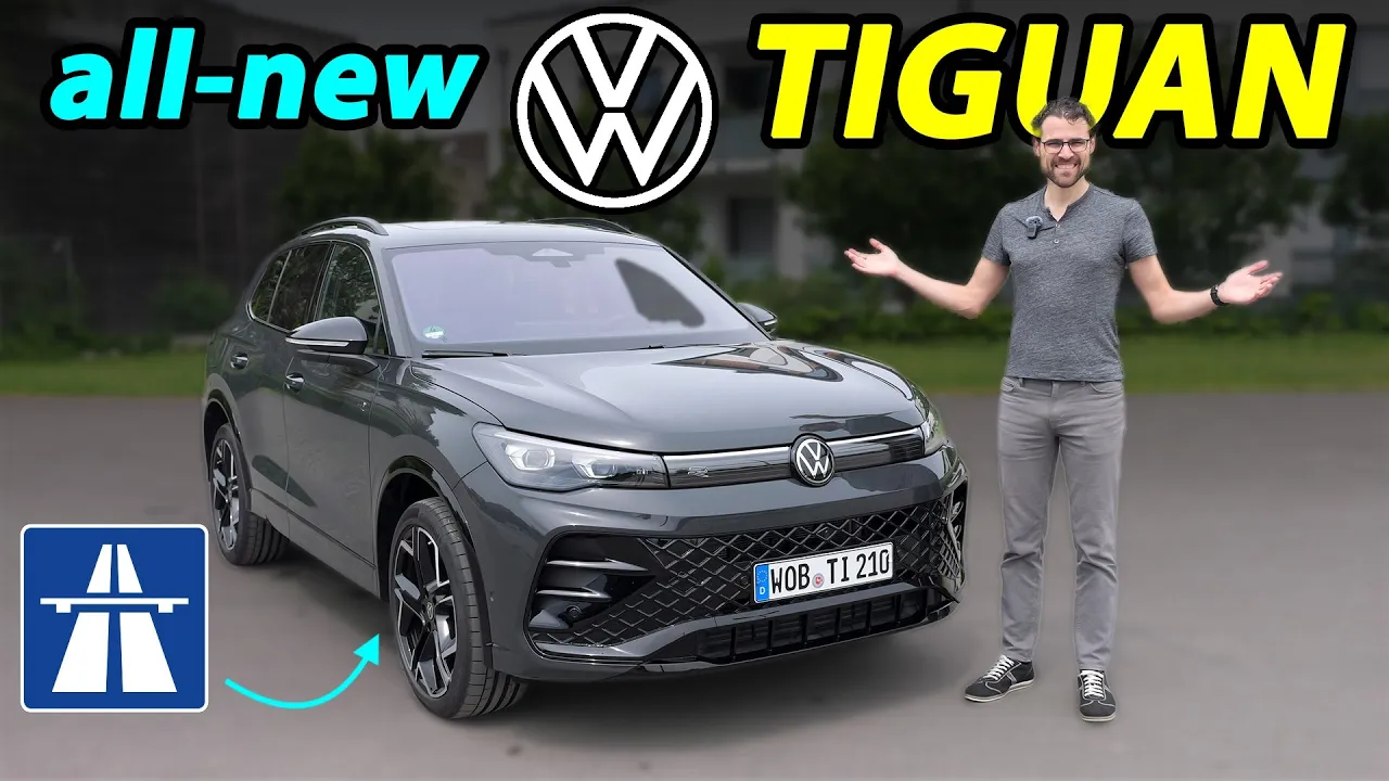 all-new VW Tiguan R-Line Autobahn driving REVIEW