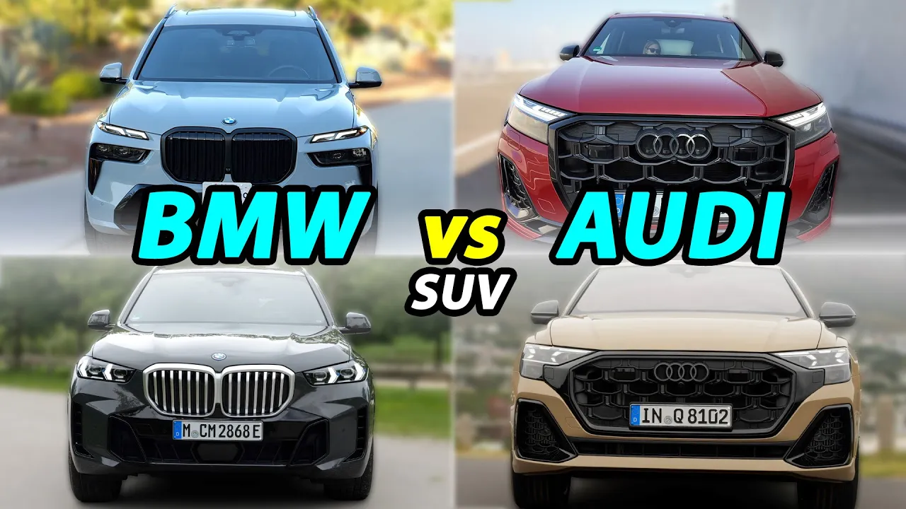 BMW vs Audi SUV comparison X7 vs Q7, X5 vs Q8, X3 vs Q5, X1 vs Q3