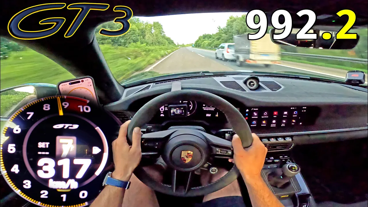 NEW! 2025 PORSCHE 992.2 GT3 hits TOP SPEED on the UNLIMITED AUTOBAHN!