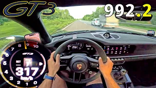 NEW! 2025 PORSCHE 992.2 GT3 hits TOP SPEED on the UNLIMITED AUTOBAHN!
