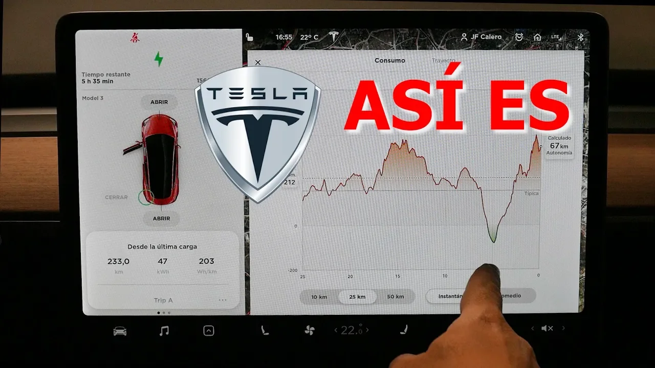Prueba a fondo Tesla Model 3 (I) - Funcionamiento de la pantalla