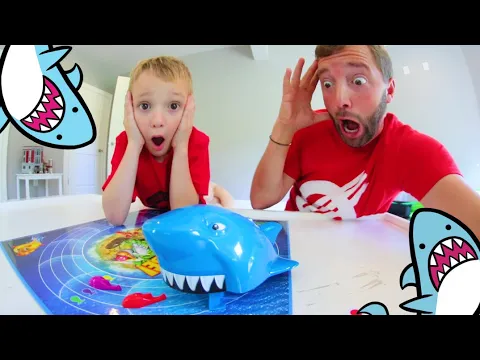 Father & Son PLAY SHARK CHASE GAME! / Swim Or Be Chomped!