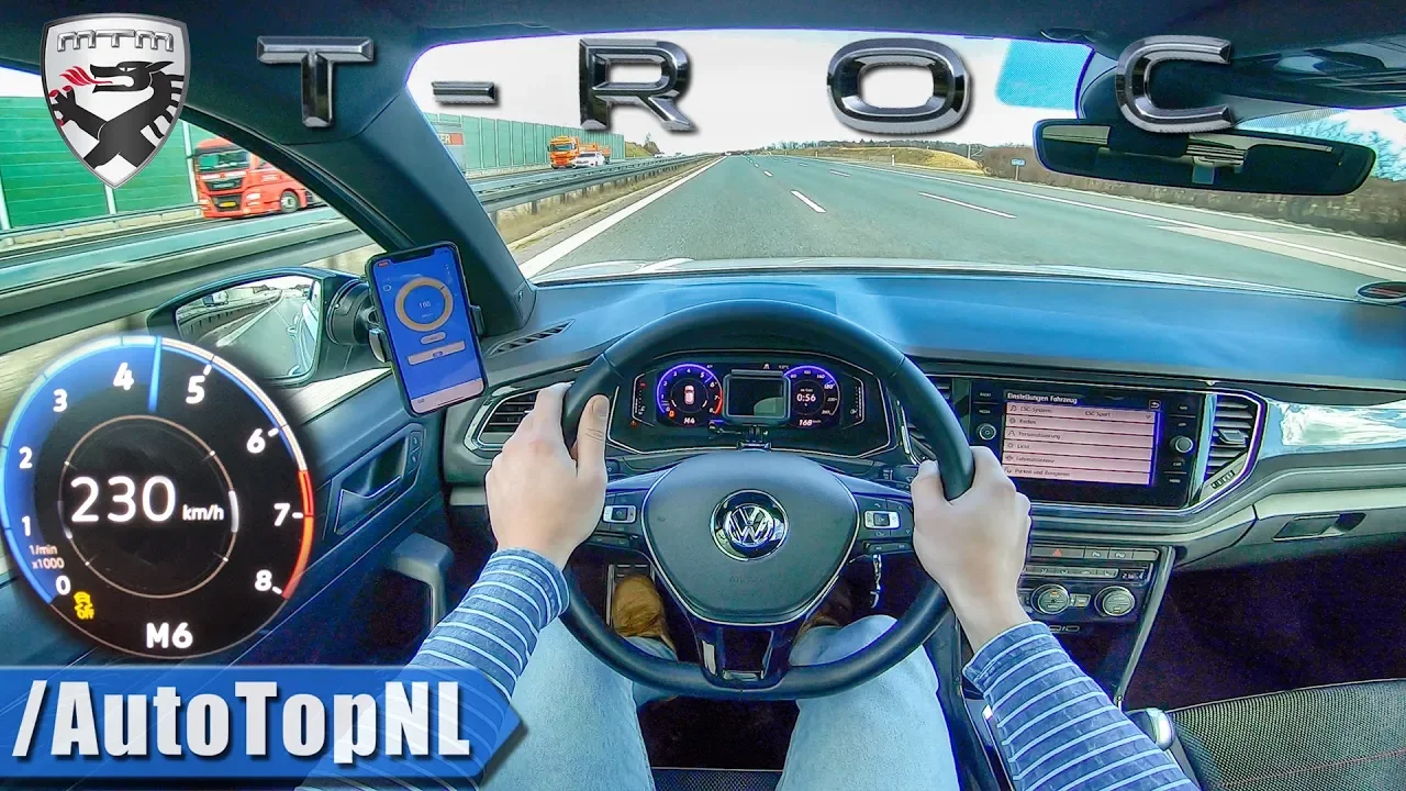 240HP VW T ROC MTM - AUTOBAHN POV - TOP SPEED by AutoTopNL