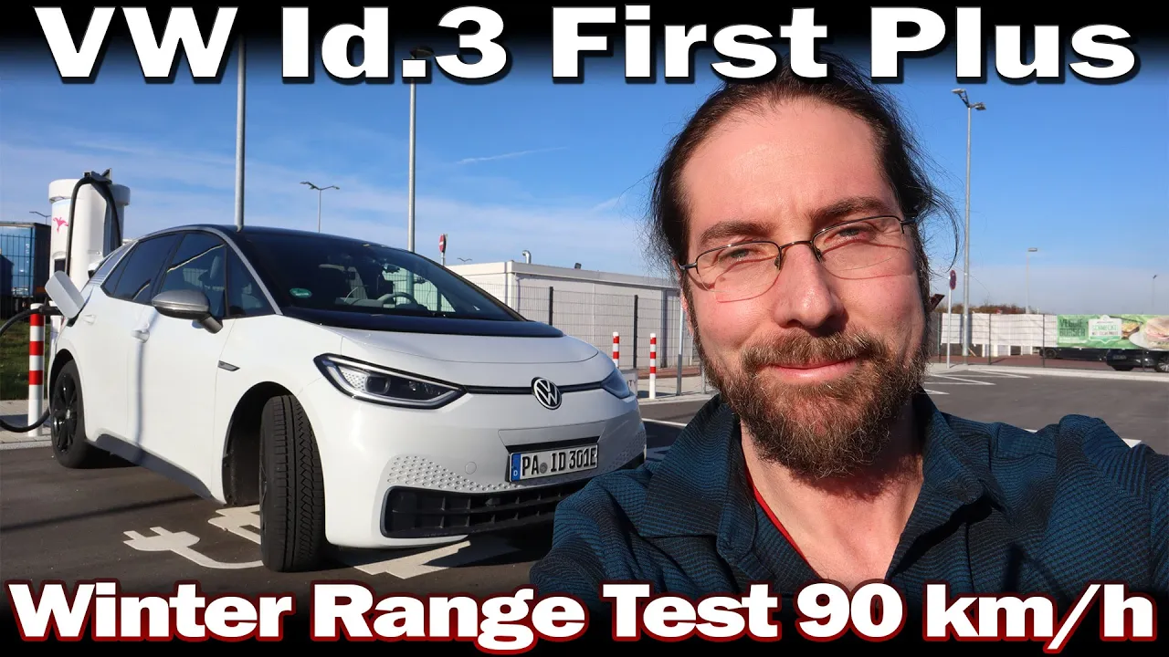 VW Id.3 - Winter range test at 90 km/h