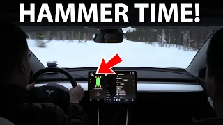 Getting a tour around Nokian proving ground