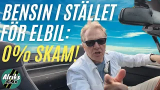 Bensinbil i stället för elbil - 0% skam. Mer PK att köra gammal Volvo än Tesla