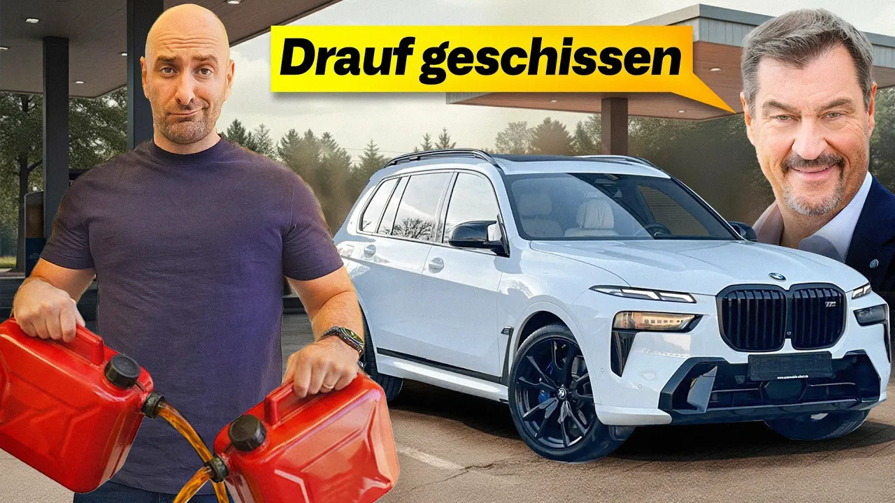 Deppen fahren elektrisch | Bayerns Ministerpräsident fährt stärksten BMW X7