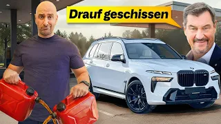 Deppen fahren elektrisch | Bayerns Ministerpräsident fährt stärksten BMW X7