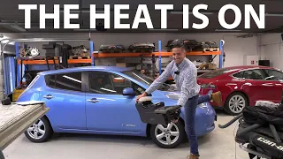 Elbilmek retrofitted seat heaters in 2013 Nissan Leaf