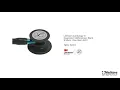 3M™ Littmann® Cardiology IV™ Estetoscópio para diagnóstico, Edição especial negro, tubo em cor negro e conector azul, 69 cm, 6201 video