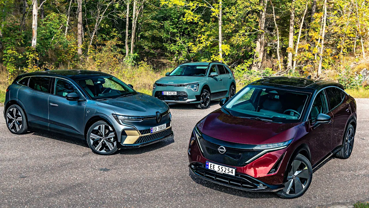 Stortest - Nissan Ariya Vs. Kia Niro EV og Renault Megane E-Tech