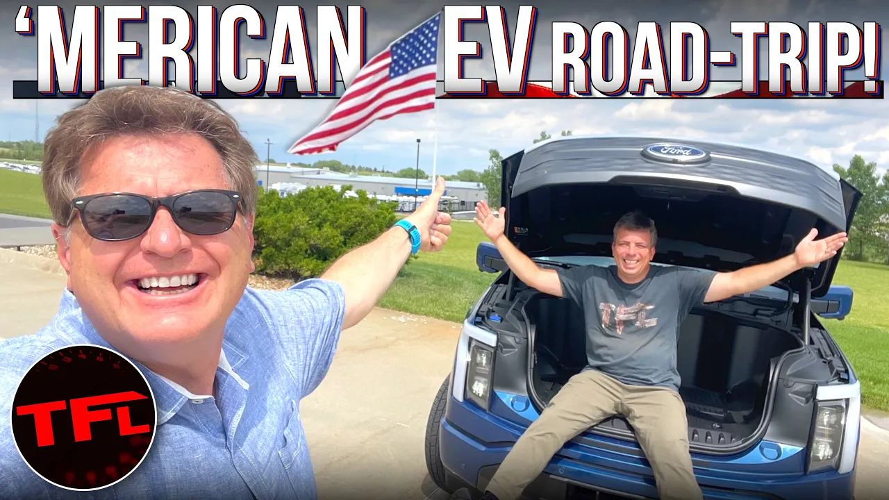Here's What It's Like To Roadtrip & CHARGE The New All ELECTRIC Ford F-150 Lightning! (Part 1 of 2)